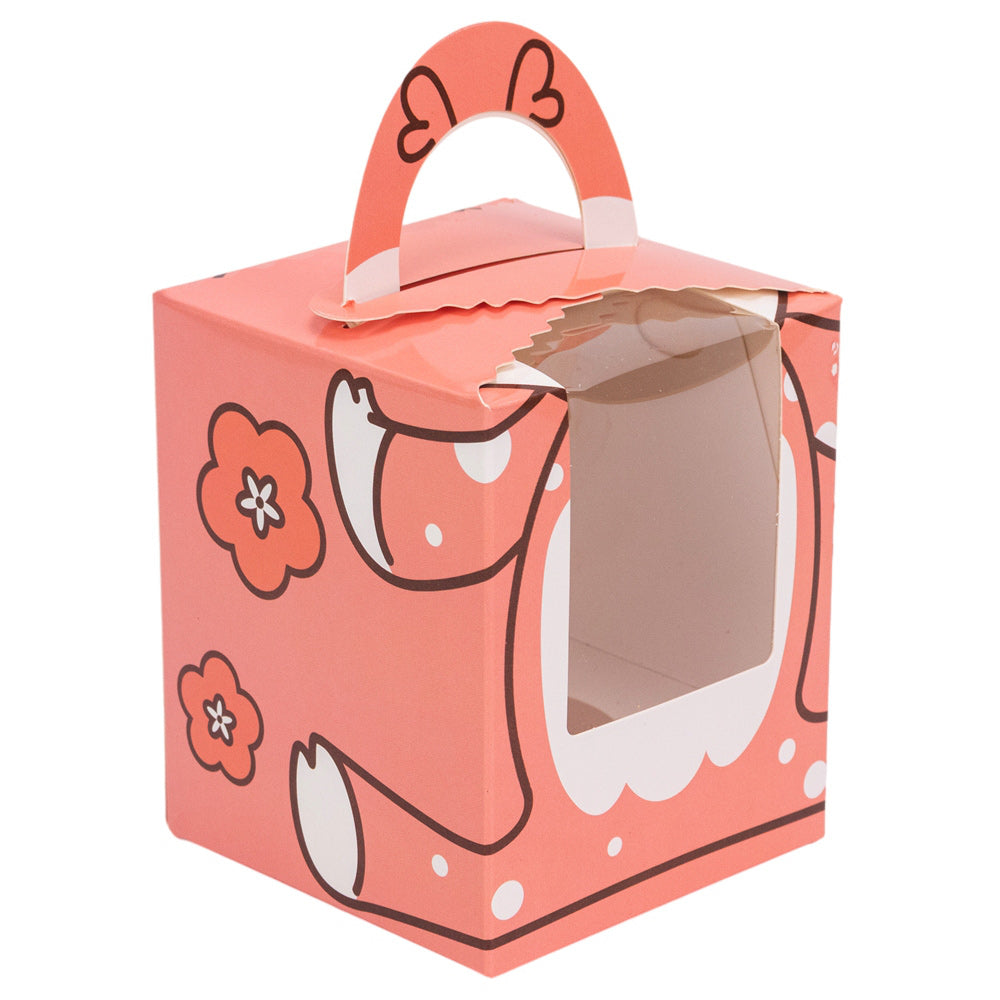 Cutie dreptunghiulară cu fereastră – model cerb (set 10 buc) – 9.2×9.2x11cm