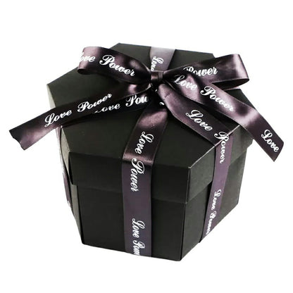Cutie foto explozivă hexagonală (Explosion Box) - negru 2
