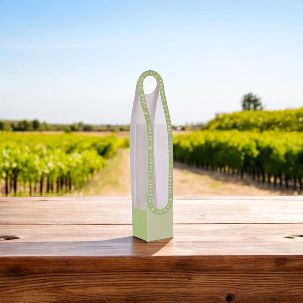 Cutie înalta pentru flori cu fereastră și mâner lung - verde 2 - craftup.ro