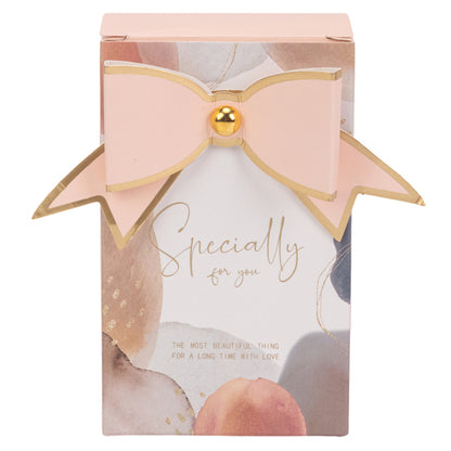 Cutie mică dreptunghiulară Specially for you cu fundă – roz (set 50 buc) – 6.5×4.5×10.5cm 1 - craftup.ro