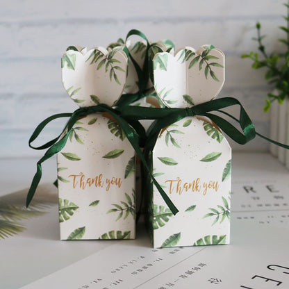 Cutie mică în formă de vază cu fundă satinată - verde (set 50 buc) 5x5x6.5cm 3 - craftup.ro