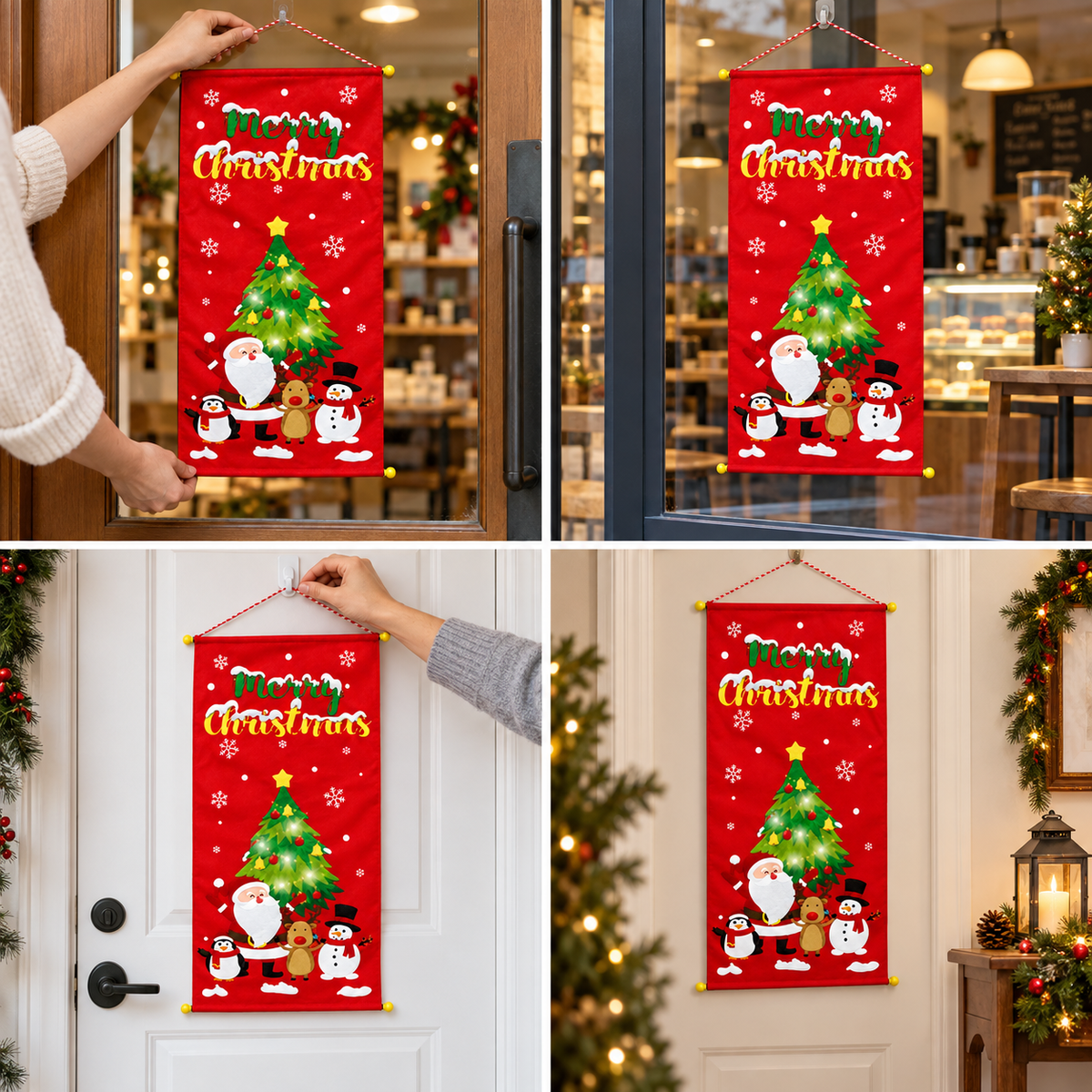 Banner de ușă de Crăciun Merry Christmas, modele