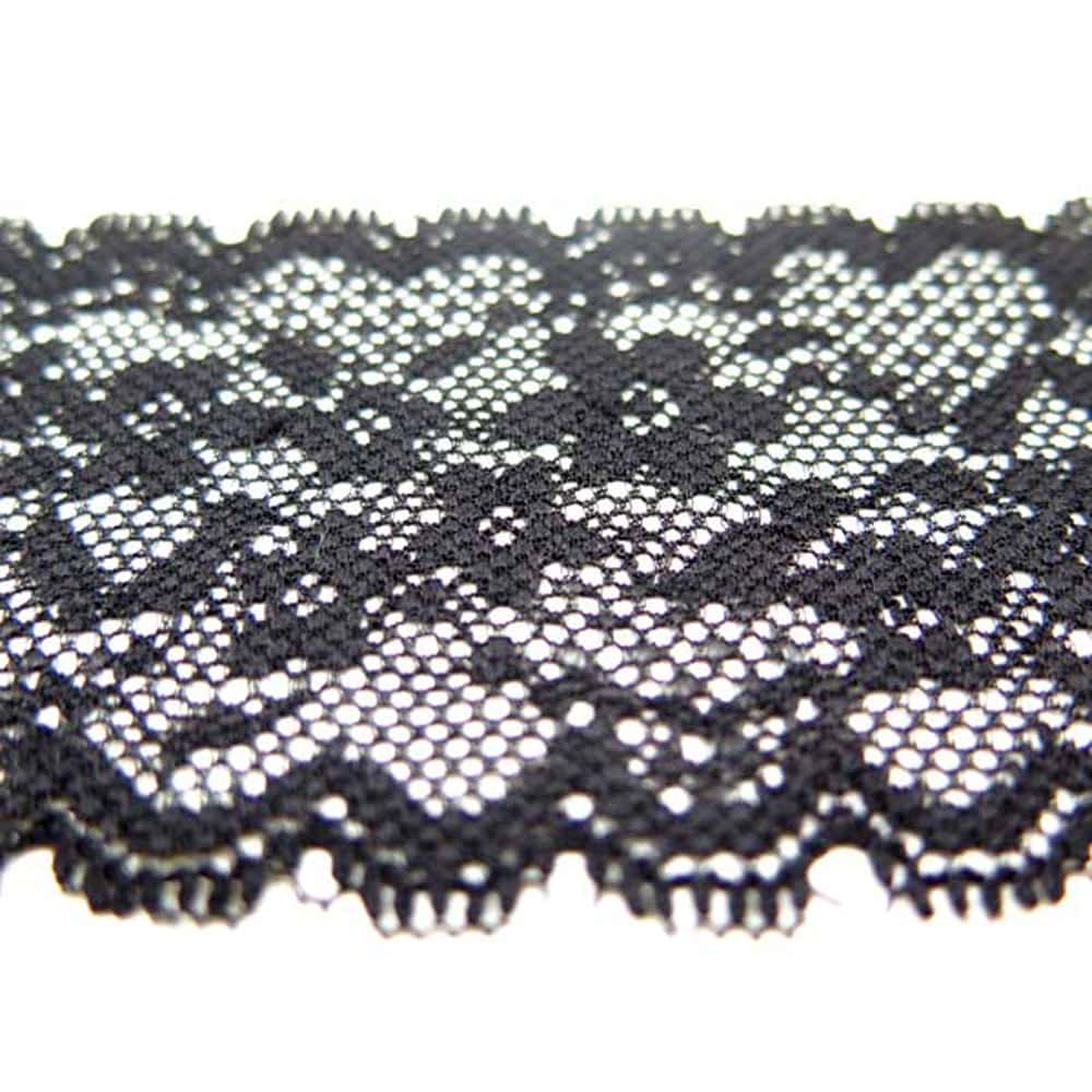 Dantela 5cm - model 6607 - negru - 1 - craftup.ro