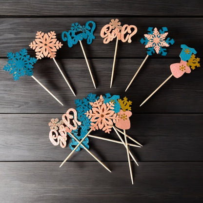 Decorațiuni tort petrecere copii (set 12 buc)