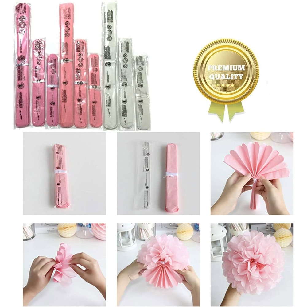 Decorațiuni hârtie pentru petreceri model rotund (set 15 buc) 3 - craftup.ro