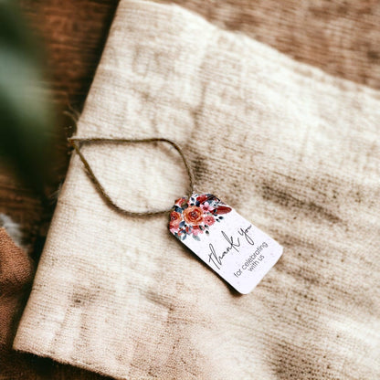 Etichete dreptunghiulare cu flori și mesaj Thank you 4x7cm - model 2 (set 50 buc) 4 - craftup.ro