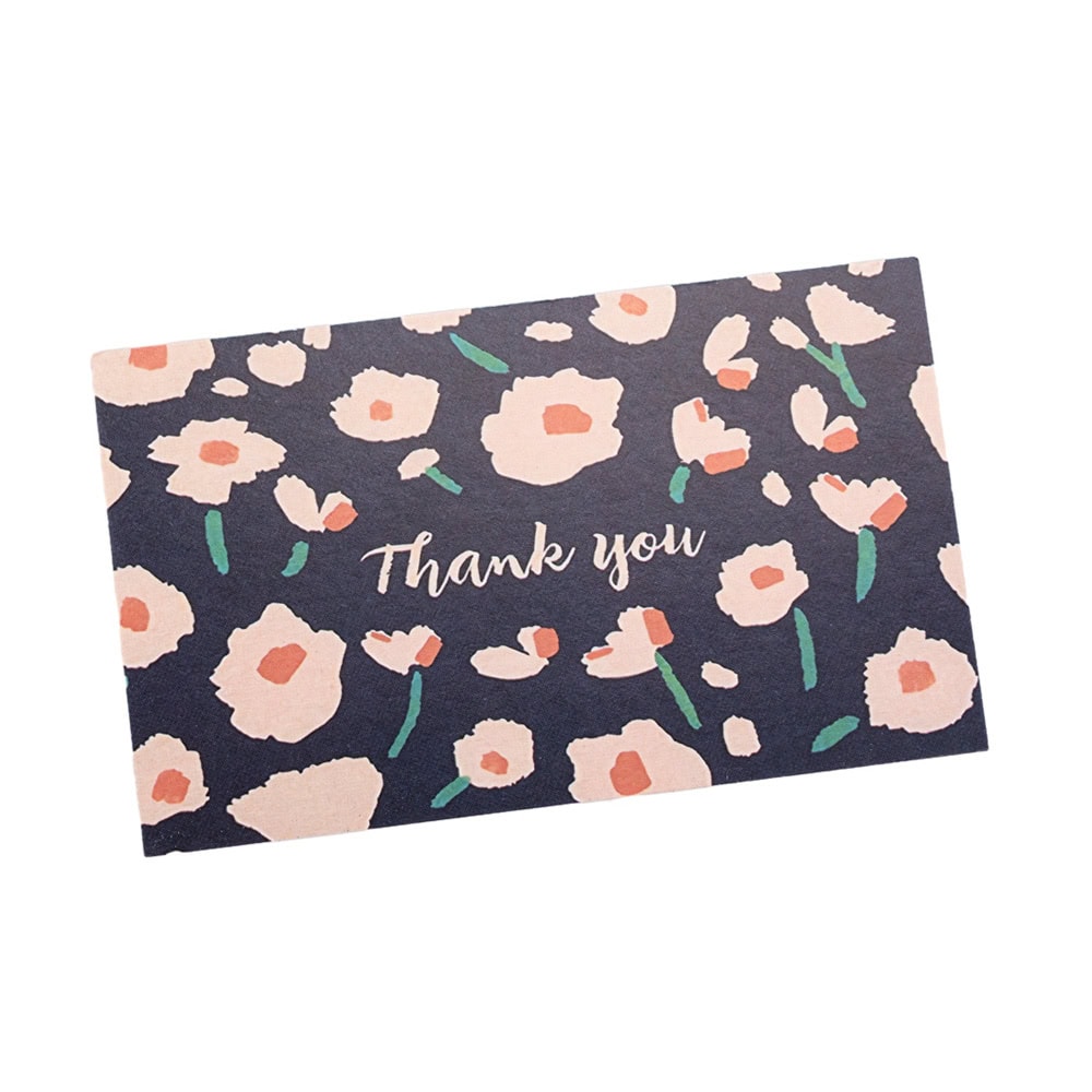 Felicitări hârtie cu design floral și text Thank you - model 2 1 - craftup.ro