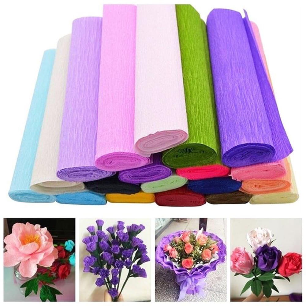 Foi de ambalat decorative creponate - (set 5 foi) 53x53cm 4 - craftup.ro