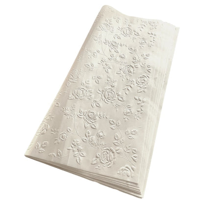 Foi de ambalat decorative print floral - alb (set 10 foi) 58x58cm 1 - craftup.ro