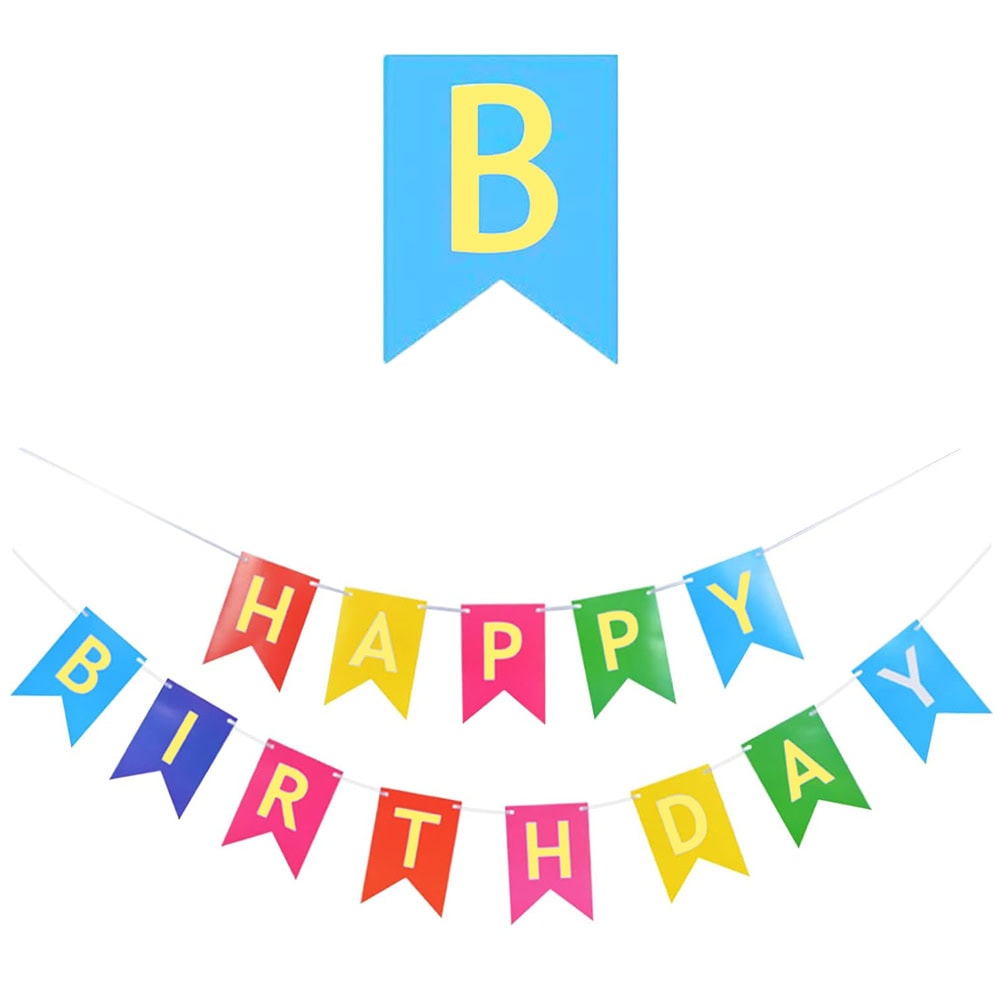 Foi hârtie cu litere pentru petrecere cu mesaj Happy Birthday - multicolor 1 - craftup.ro