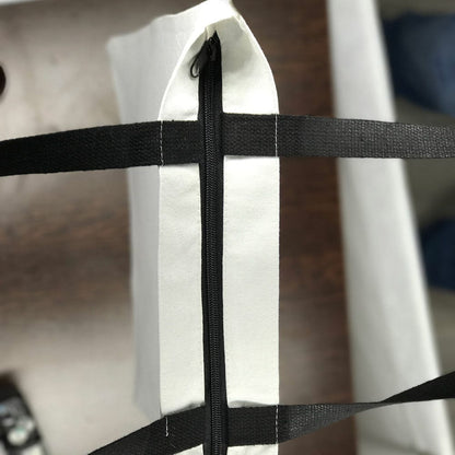 Geantă canvas - model tote cu mâner negru 3