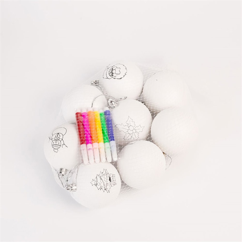 Globuri de brad de colorat (set 8 buc) 3 - craftup.ro