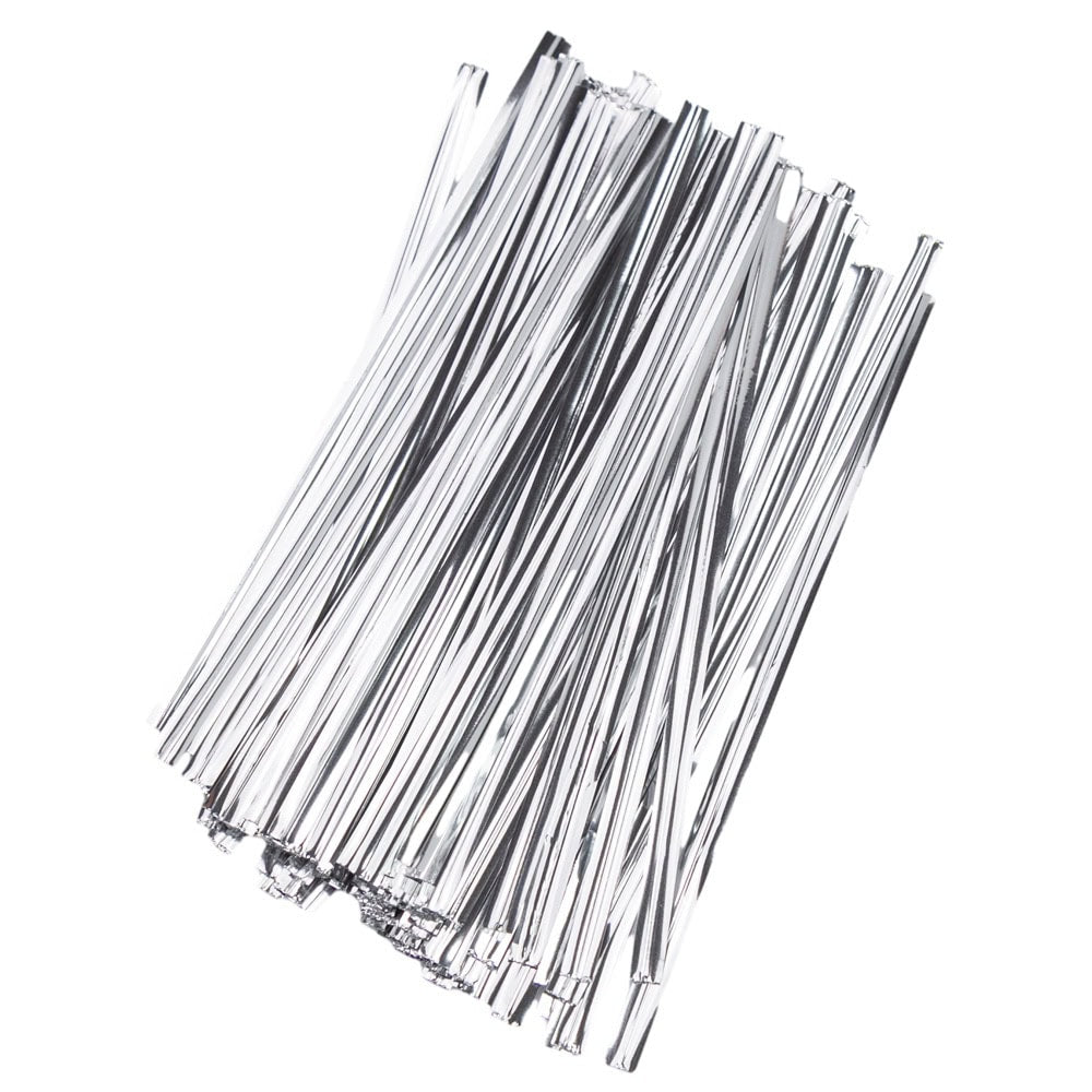 Legături plastic 10cm - argintiu 1 - craftup.ro