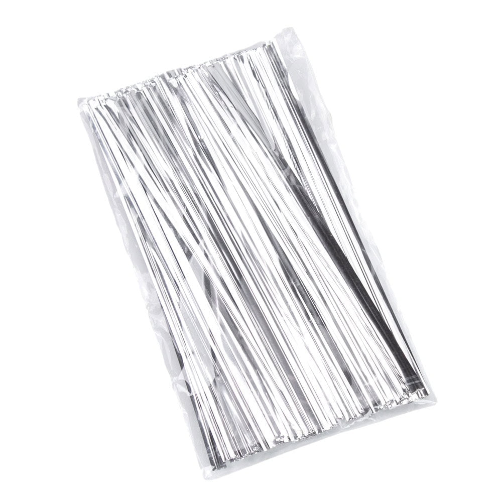Legături plastic 10cm - argintiu 4 - craftup.ro