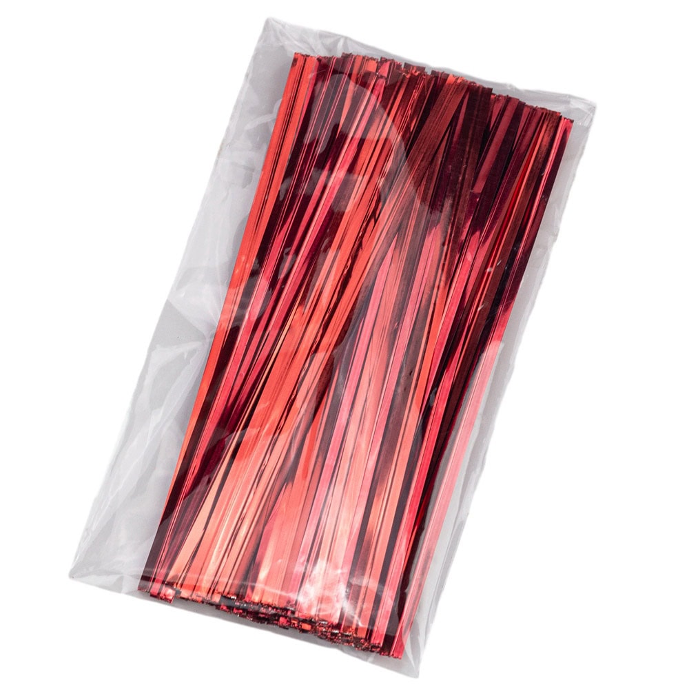 Legături plastic 10cm - roșu 4 - craftup.ro