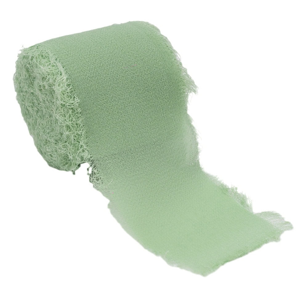 Panglică textil cu margini nefinisate - verde - 4cm x 5m 1 craftup.ro