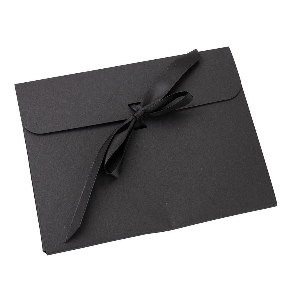 Plic hârtie cu panglică - negru (set 50 buc) 1 - craftup.ro