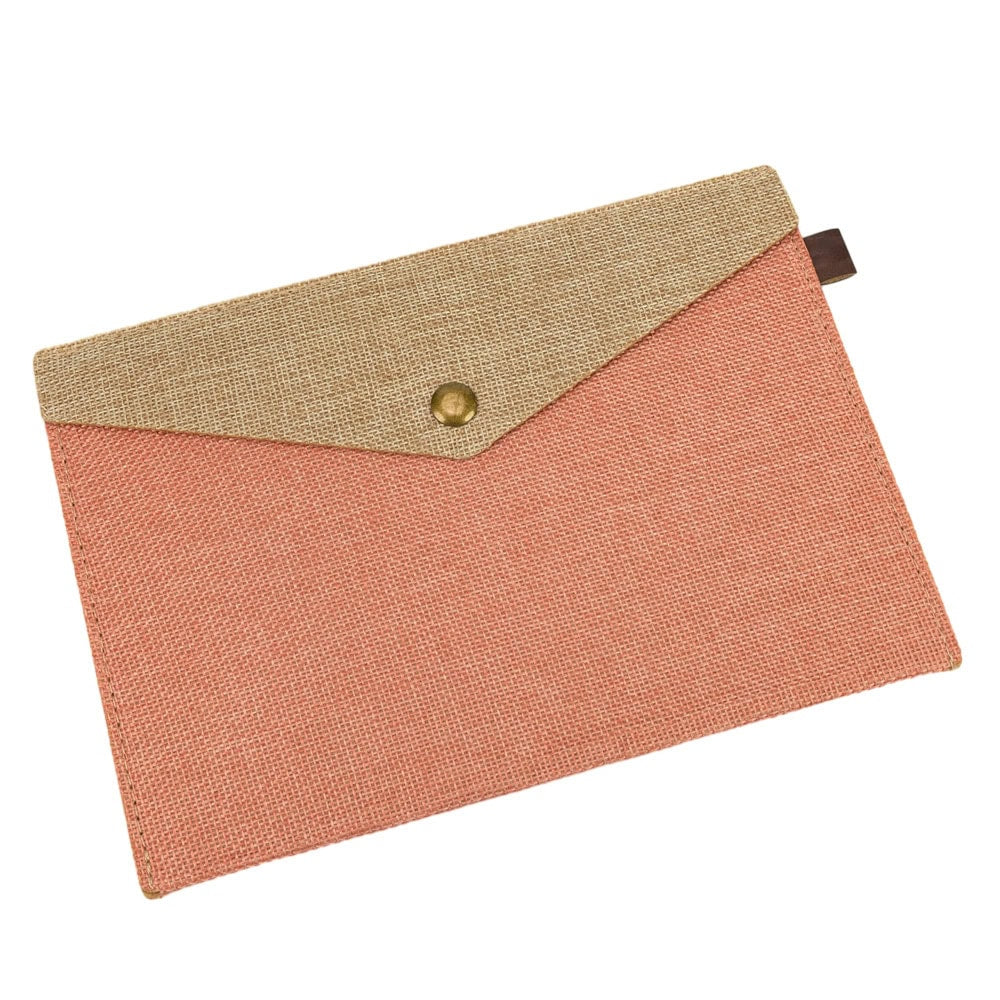 Plic textil cu capsă magnetică - roz - 23x16.5cm 1 - craftup.ro