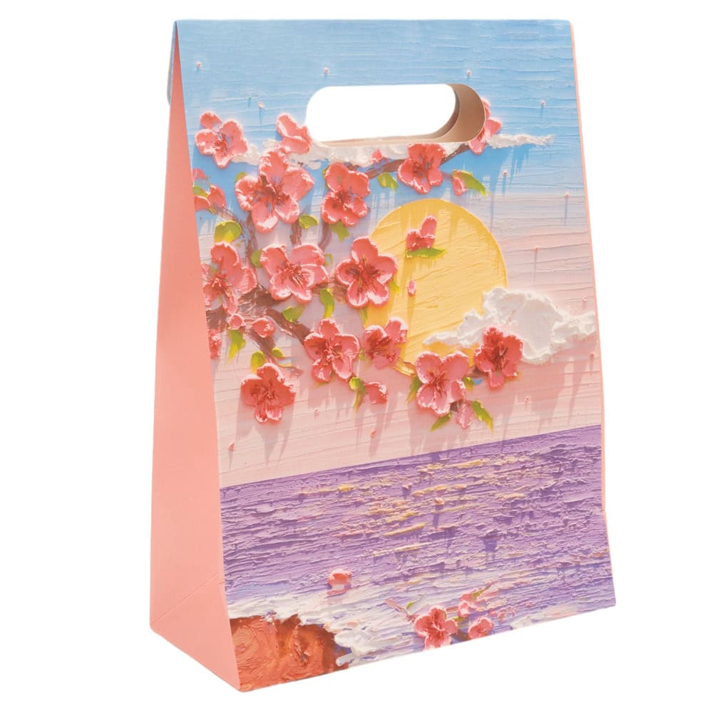 Pungă închisă model pictură 3D cu mâner - model 4 (set 10 buc) 1 - craftup.ro