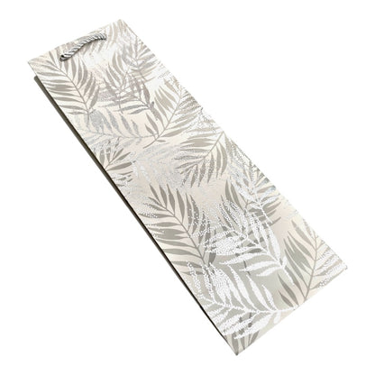 Pungi din hârtie pentru sticle model frunze - alb (set 12 buc) 36x9x12cm 3 - craftup.ro