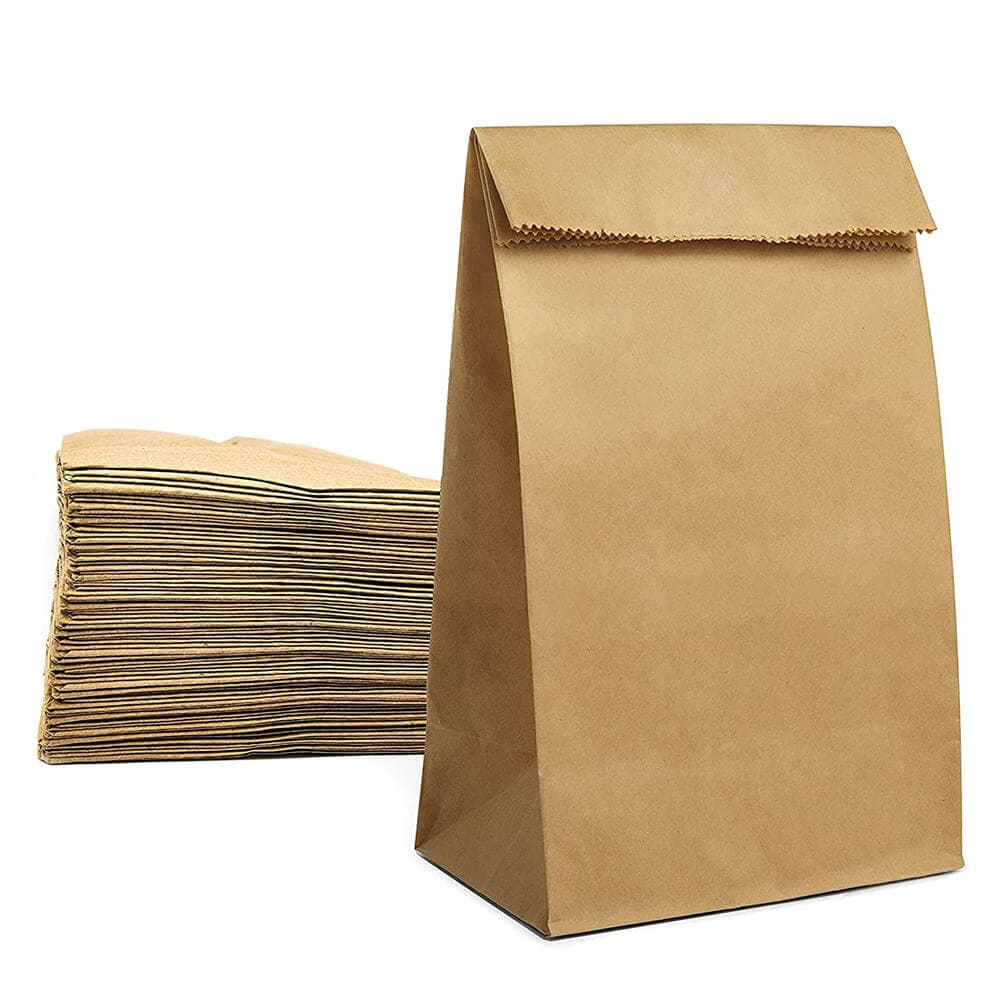 Pungi hârtie simple deschise - kraft (set 50 buc)