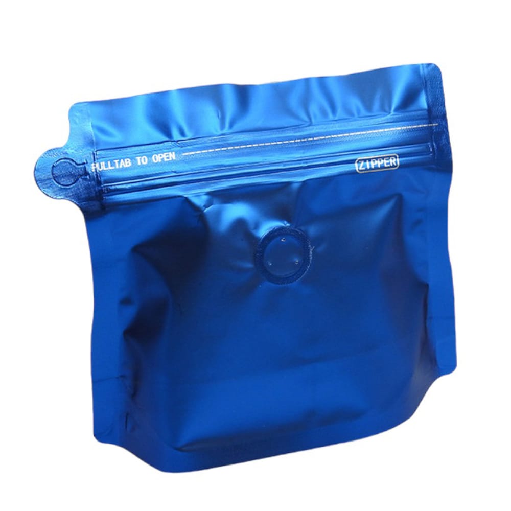 Pungi stand-up model pouch cu valvă și fermoar - albastru (set 50 buc) 20x17+4cm 1 - craftup.ro
