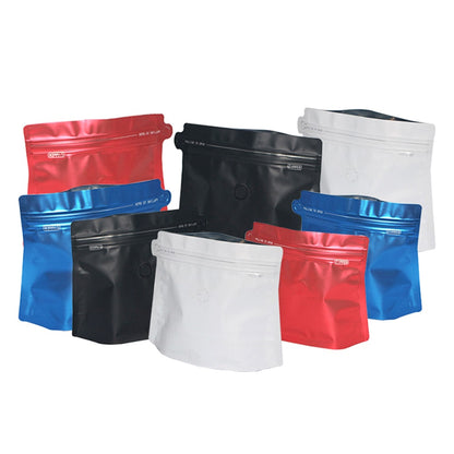 Pungi stand-up model pouch cu valvă și fermoar - multicolor (set 50 buc) 20x17+4cm 1 - craftup.ro