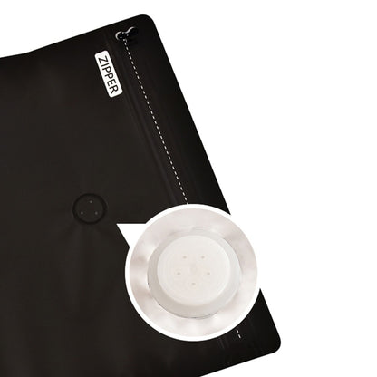 Pungi stand-up model pouch cu valvă și fermoar - negru (set 50 buc) 20x17+4cm 4 - craftup.ro