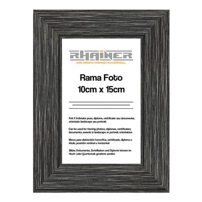 Ramă foto 10X15 - model Madrid antracit