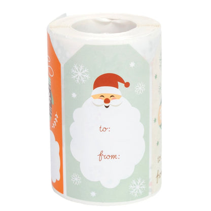 Rolă 250 stickere de Crăciun 4.3x7.5cm - model 10 1 - craftup.ro