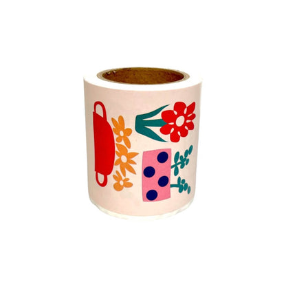 Rolă 50 stickere lungi cu flori - model 2 6 - craftup.ro