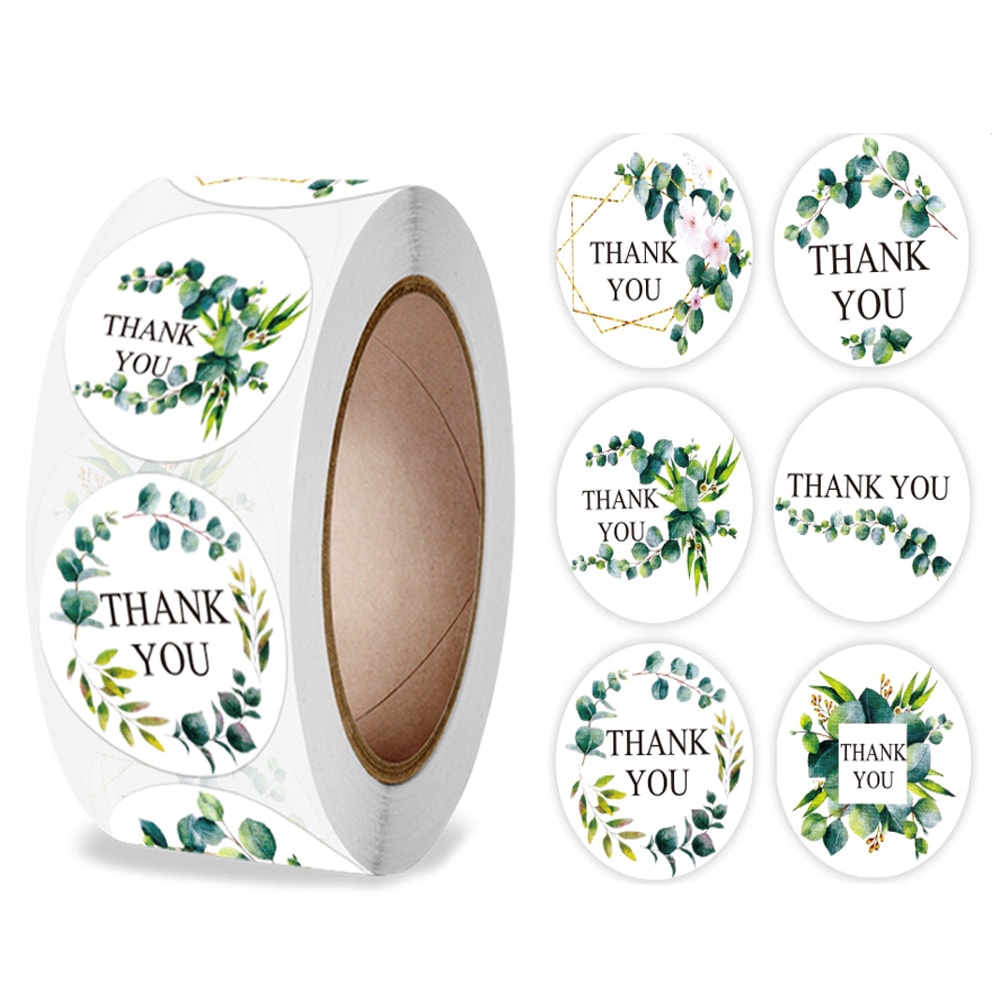 Rolă 500 stickere rotunde 2.5cm - mix modele 1 1 - craftup.ro