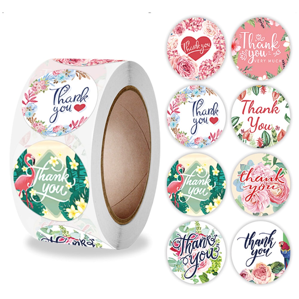 Rolă 500 stickere rotunde 2.5cm - mix modele 6 1 - craftup.ro