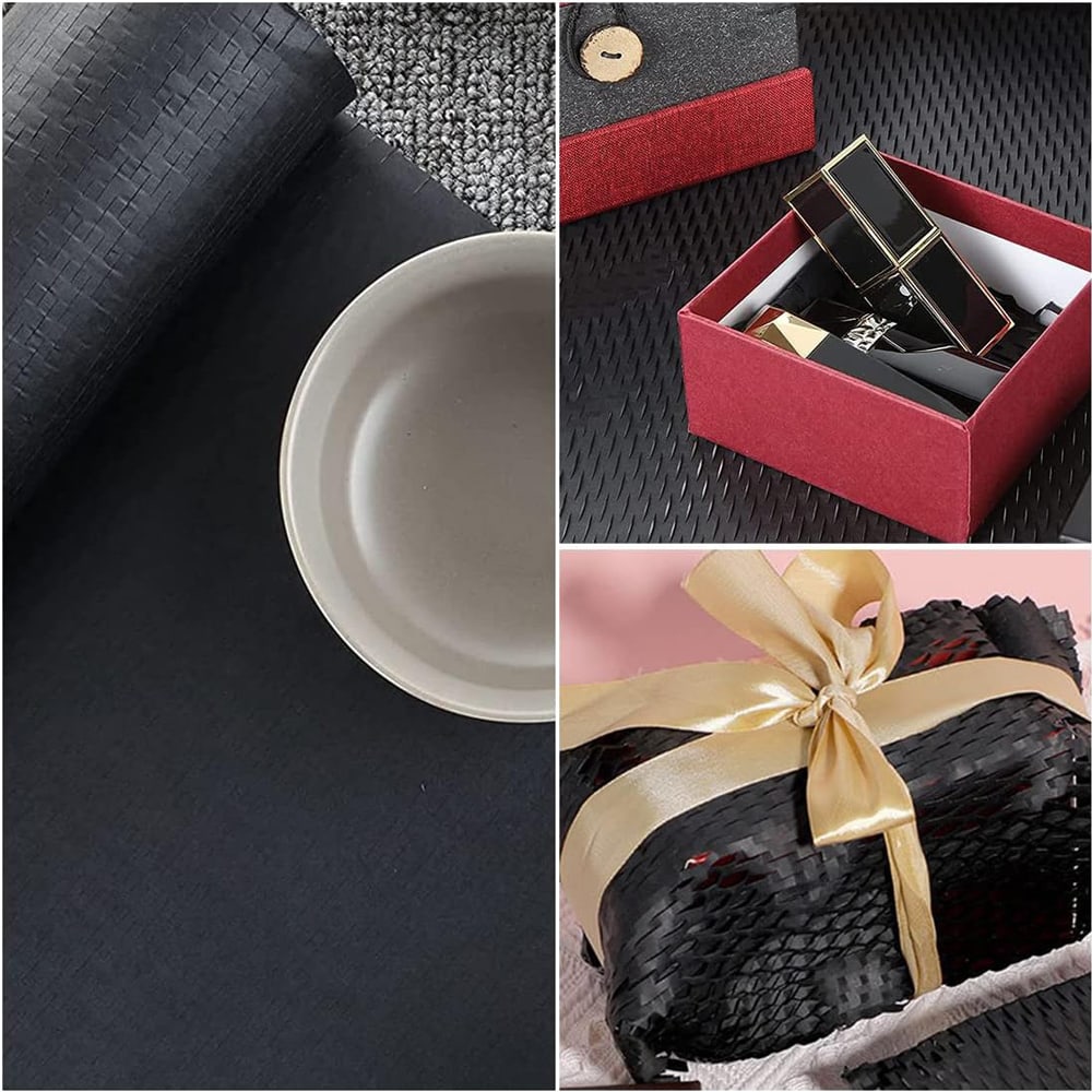 Rolă hârtie kraft fagure 50cm x 50m - negru 2 - craftup.ro
