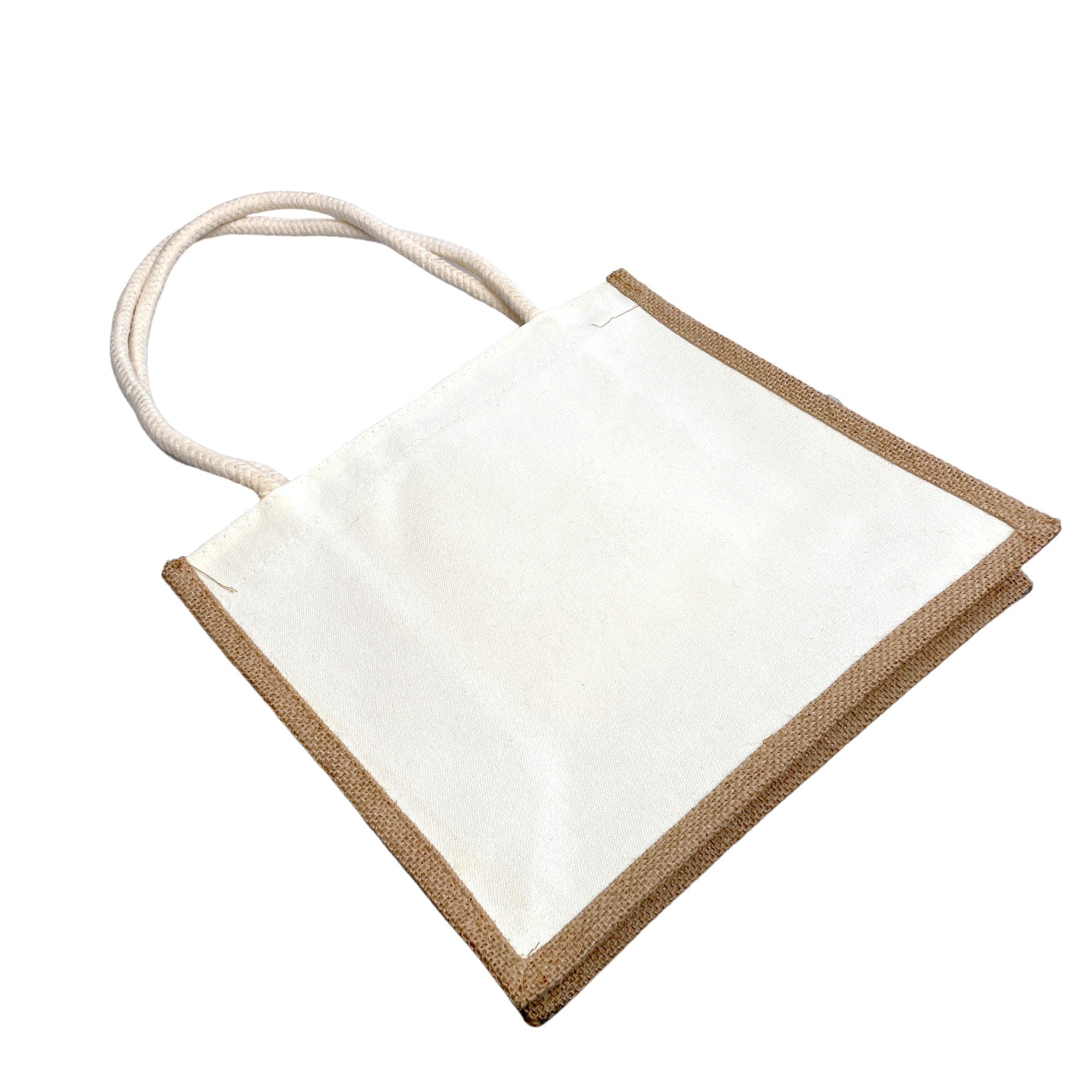Sacoșă textil cu interior rezistent la apă - alb-maro 4 - craftup.ro