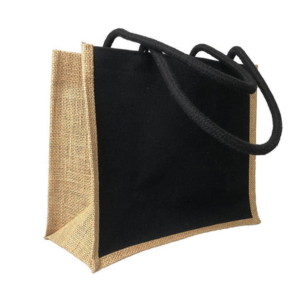 Sacoșă textil cu interior rezistent la apă - negru-maro 1 - craftup.ro