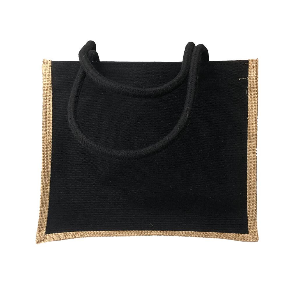 Sacoșă textil cu interior rezistent la apă - negru-maro 2 - craftup.ro