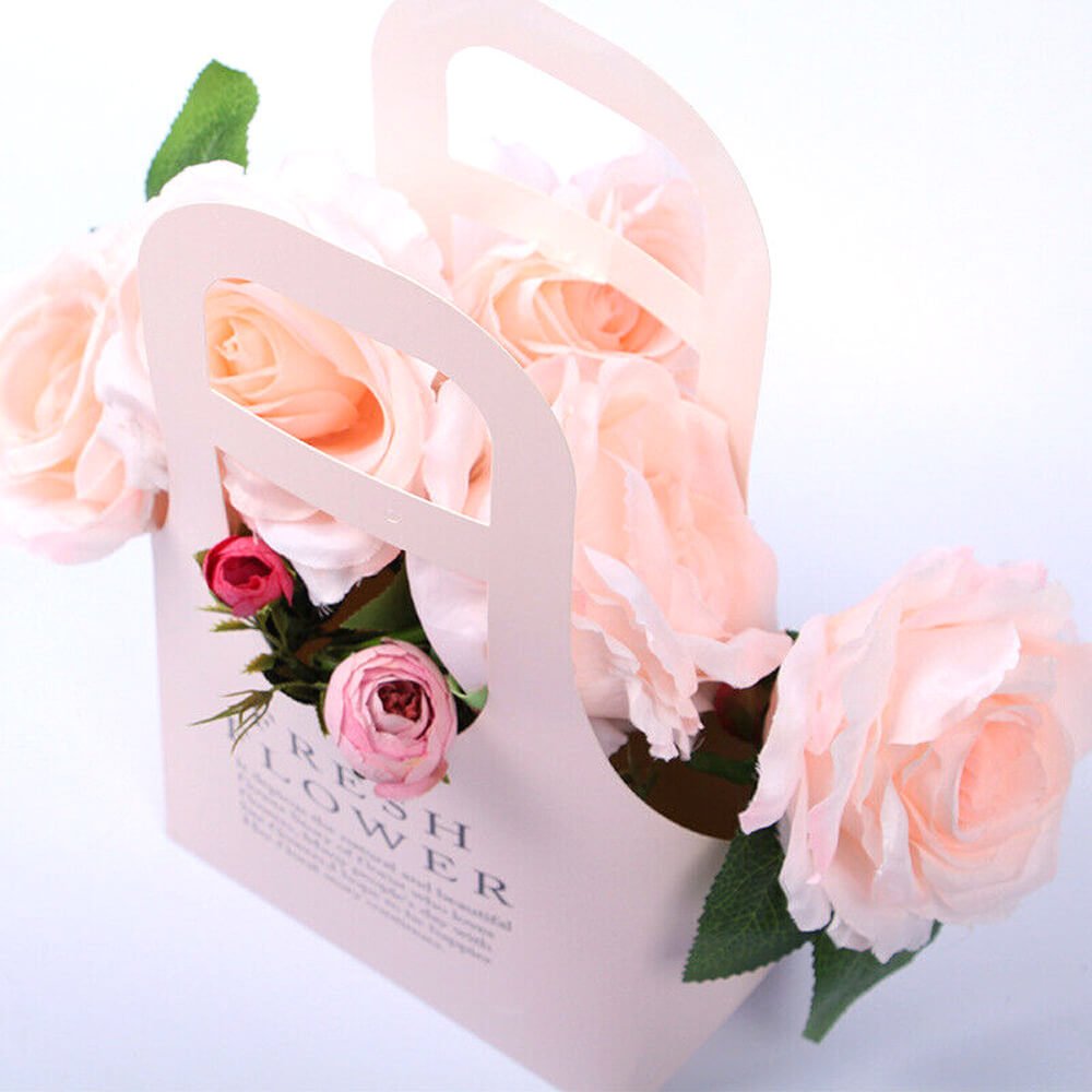 Sacoșe din hârtie Fresh Flower - roz 3 - craftup.ro