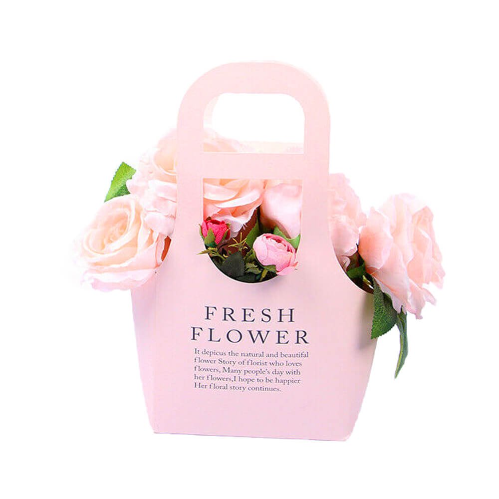 Sacoșe din hârtie Fresh Flower - roz 4 - craftup.ro