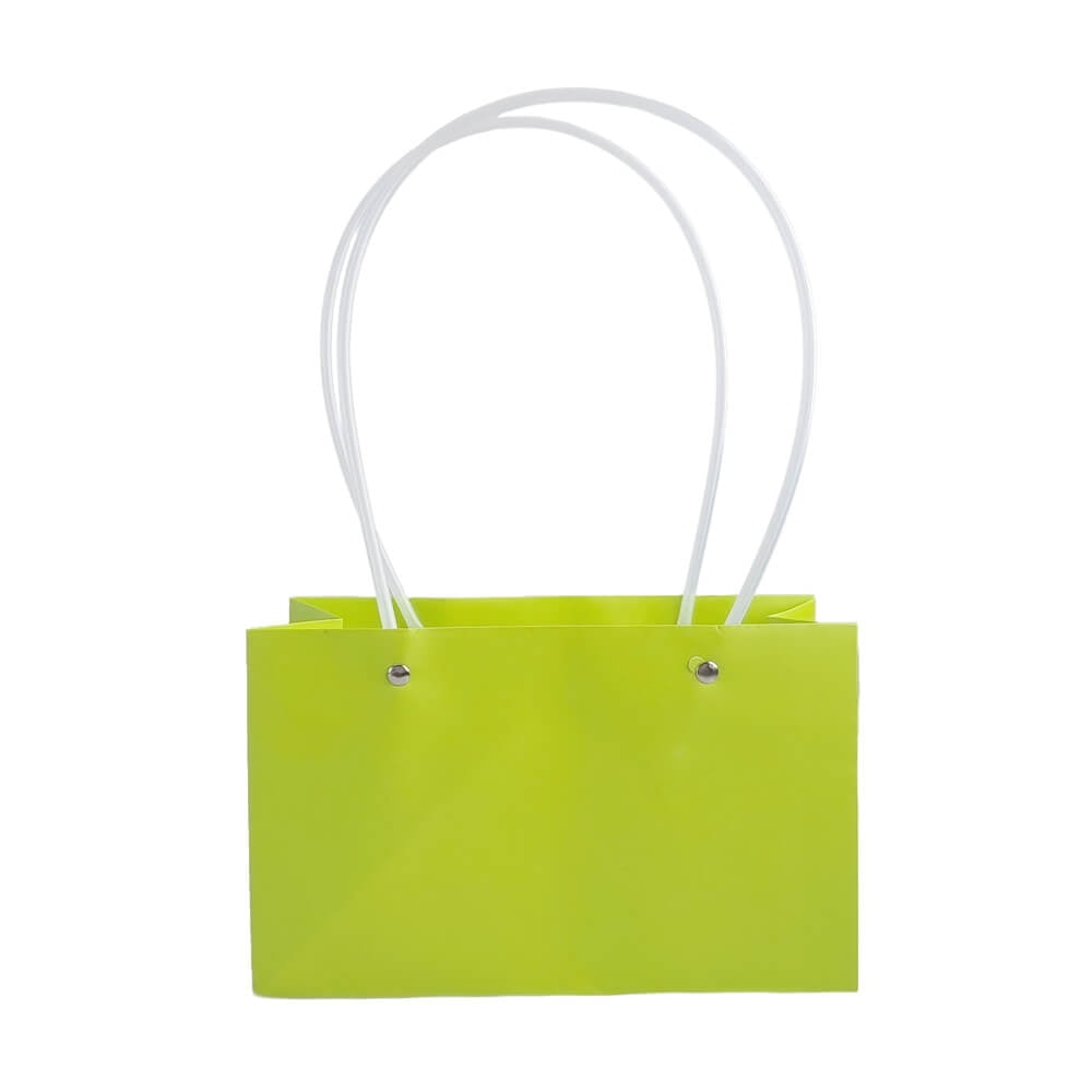 Sacoșe dreptunghiulare cu mâner de plastic - verde deschis 2 - craftup.ro