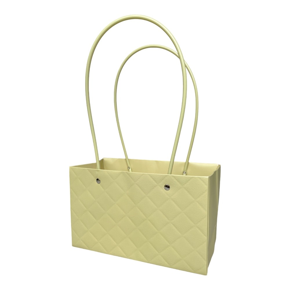 Sacoșe dreptunghiulare model romburi cu mâner - verde (set 10 buc) 1 - craftup.ro