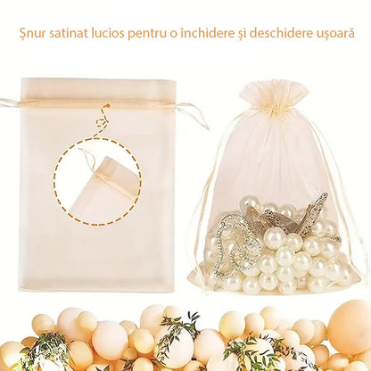 Săculeți organza cu șnur satin 5 - craftup.ro
