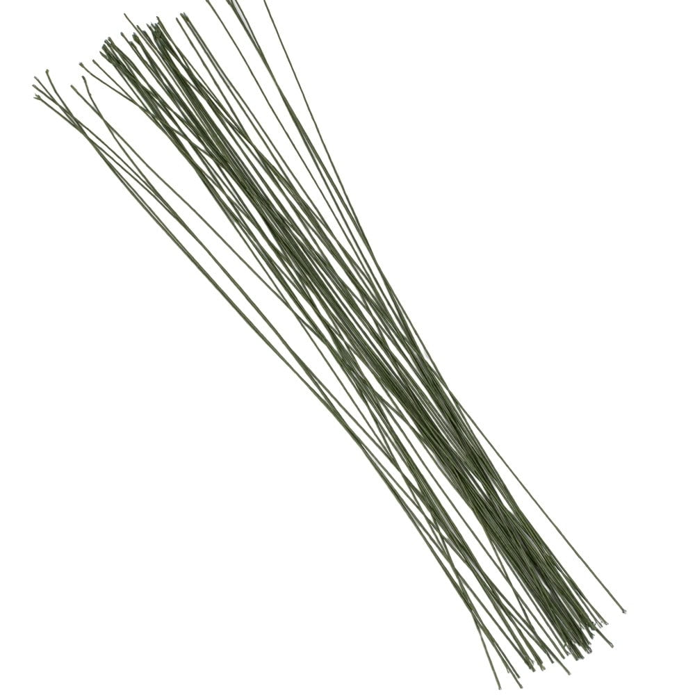 Sârmă floristică – verde (set 40 buc) – 0.8mm x 45cm - 1 - craftup.ro