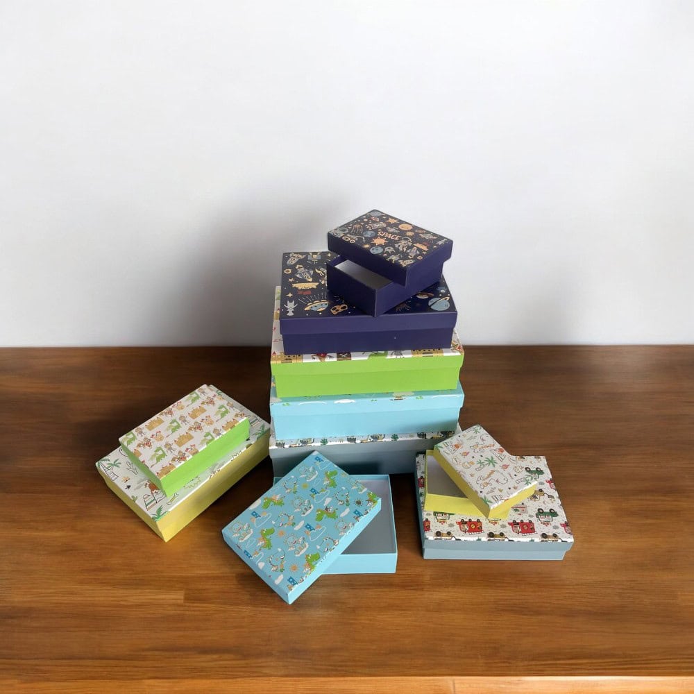 Set 10 cutii dreptunghiulare diferite - model 2 copii 5 - craftup.ro