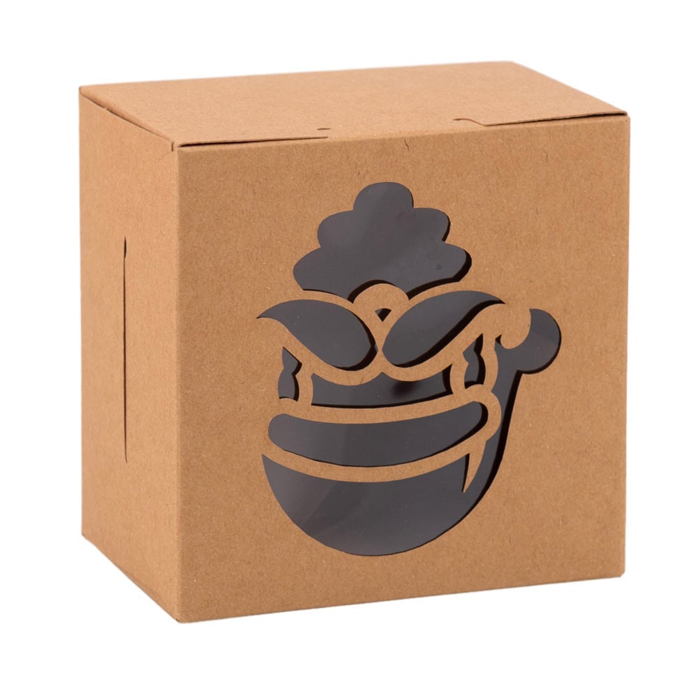 Set 24 cutii de Crăciun cu 6 modele de ferestre diferite - kraft 4 - crafup.ro
