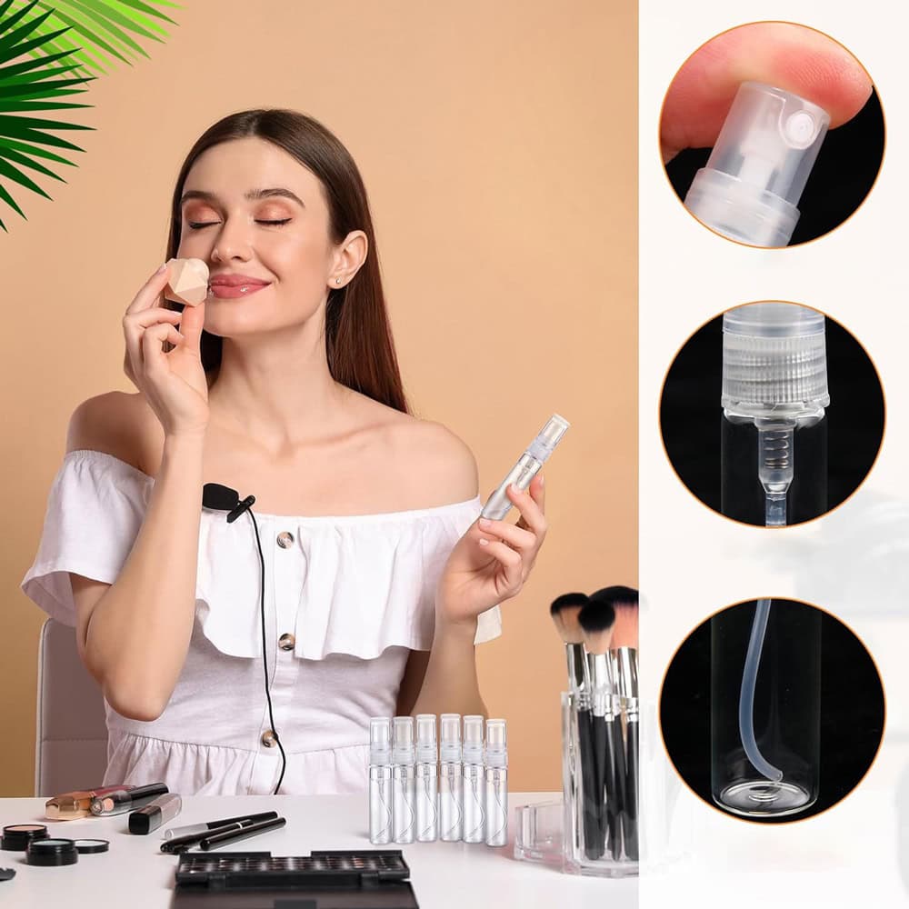 Sticluță transparentă reutilizabilă cu spray și capac 6 - craftup.ro
