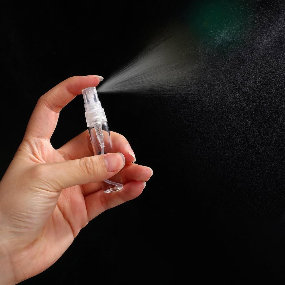 Sticluță transparentă reutilizabilă cu spray și capac 8 - craftup.ro