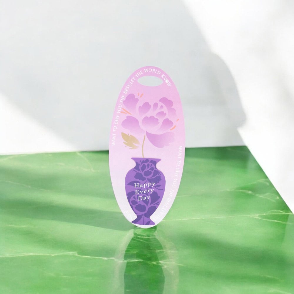 Suport oval pentru o floare model vază - roz 2 - craftup.ro