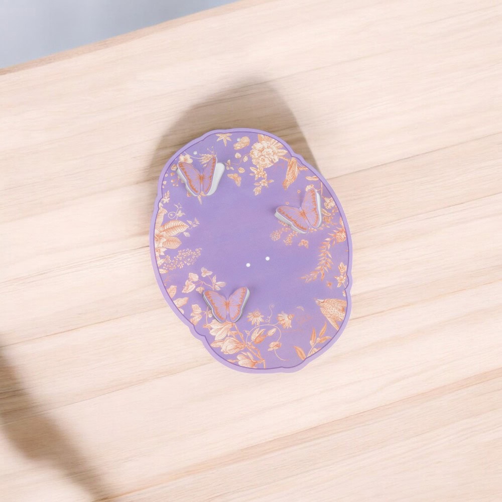 Suport vintage rotund pentru flori - mov 2 - craftup.ro