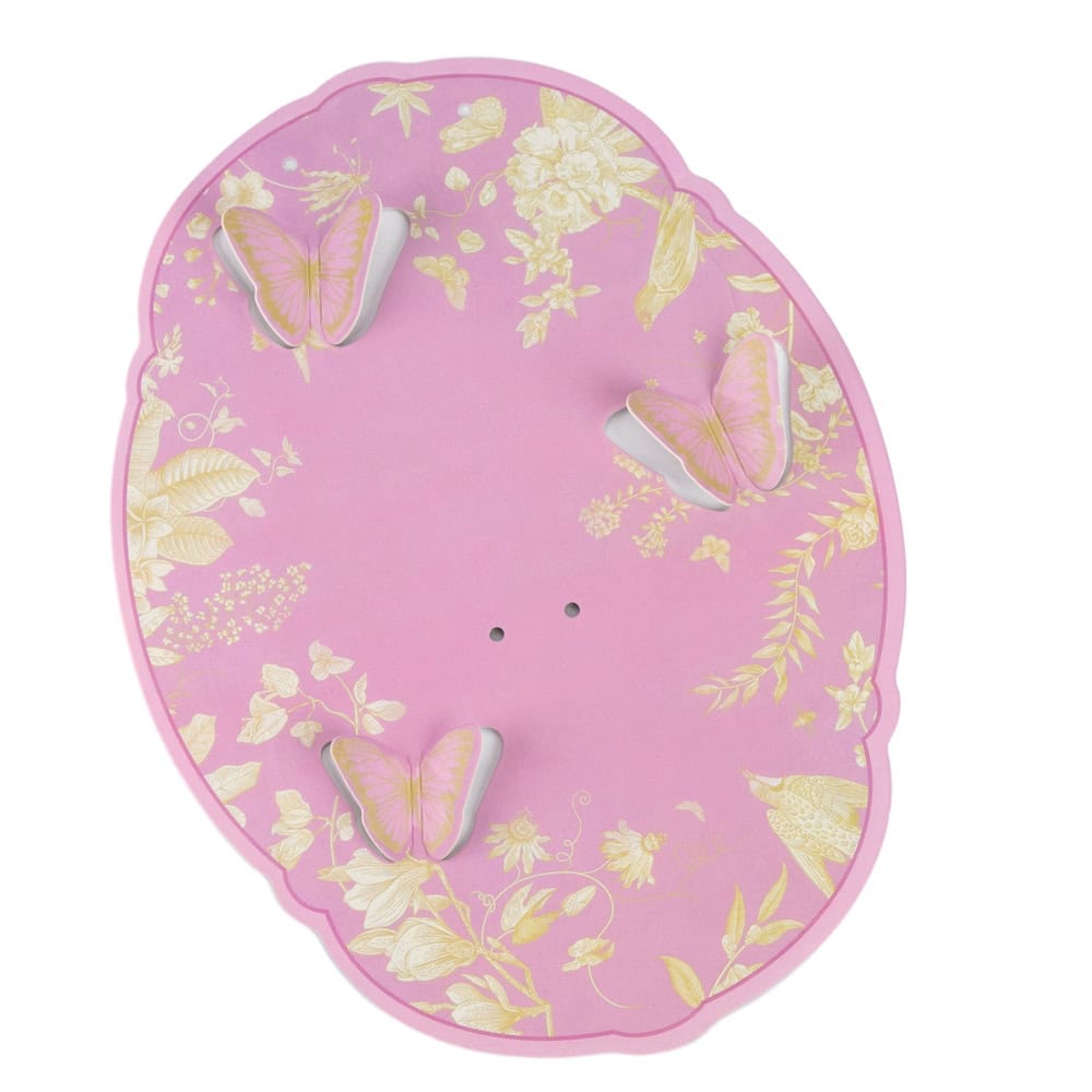 Suport vintage rotund pentru flori - roz 3 - craftup.ro